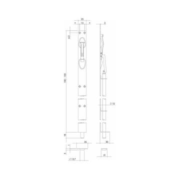 Intersteel Kantschuif 150x25mm - geheel RVS, Verzenden, Nieuw