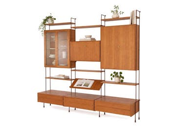 Vintage design wandsystemen | Collectie van Frümel, Ophalen, 250 tot 300 cm, Zo goed als nieuw, Met klep(pen)