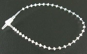 100 x Tie wraps voor kaartjes, sieraden c.a. 18cm wit tra..., Ophalen of Verzenden, Nieuw