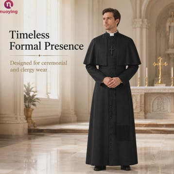 Middeleeuwse Priesterlijke Cassock Robe met Kruis & Accessoi, Kleding | Dames, Verzenden, Nieuw