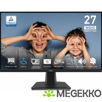MSI Pro MP275Q 27  Quad HD 100Hz IPS monitor, Computers en Software, Monitoren, Verzenden, Nieuw, MSI