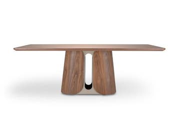 Veiling - Eettafel Walnoot 240x110x76 - Rechthoek ronde rand, Nieuw