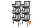 VDG Set van 6 - Jasmine dining tuinstoel - Black, Verzenden, Nieuw, Overige materialen
