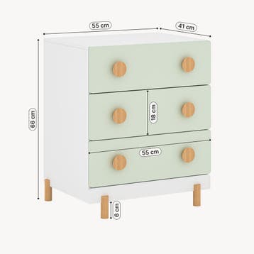Kindercommode Vaarentaa [en.casa], Kinderen en Baby's, Verzenden, Nieuw