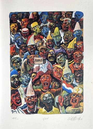 Corrado Simeoni (1938-2019) - Fools and flowers cup, Antiek en Kunst