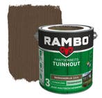 Rambo Pantserbeits Tuinhout Zijdeglans Berkengrijs 2.5L, Verzenden, Nieuw, Beits, Grijs