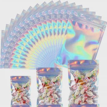 50x Holografische Mylar Zakjes - Geurafsluitend & Hersluitba, Verzenden, Nieuw
