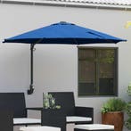 vidaXL Tuinparasol Azurblauw 248 x 248 x 148 cm Polyester en, Verzenden, Nieuw, 2 tot 3 meter