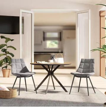 Set van 2 Velvet Eetkamerstoelen – Comfort en Stalen Poten, Huis en Inrichting, Stoelen, Verzenden, Nieuw