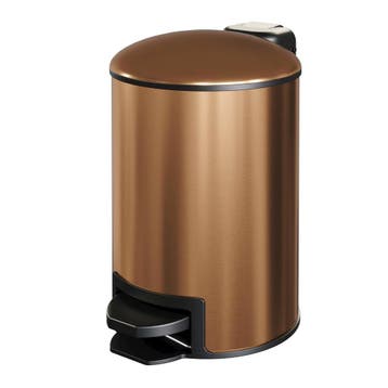 Brauer Pedaalemmer - 3 Liter - Koper Geborsteld, Ophalen of Verzenden, Nieuw, Rvs