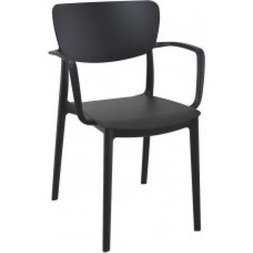 (MDK-107197) Siesta Lisa designstoel zwart, Huis en Inrichting, Stoelen, Ophalen of Verzenden, Nieuw, Zwart