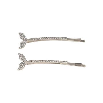 Haarspeld Schuifspeldjes Recht 6cm - Walvisstaart - Strass, Nieuw