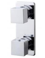 Inbouw Regendouchekraan – Chroom – Vierkante Knoppen – 2, Ophalen of Verzenden, Nieuw, Chroom, Bad