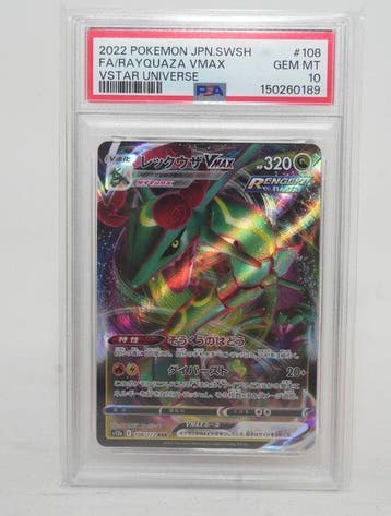 Pokémon - 1 Graded card - Rayquaza 108 Full art, Foil - PSA, Nieuw