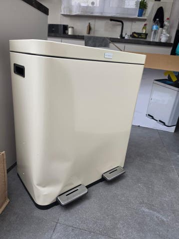 2dekans | Deleca Recycle Prullenbak met 2 Vakken - 60 Liter, Ophalen of Verzenden, Gebruikt