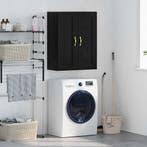vidaXL Wandkast Zwart Eiken 69,5 x 34 x 90 cm Bewerkt hout, Huis en Inrichting, Kasten | Buffetkasten, Minder dan 50 cm, Verzenden