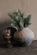 Stenen ronde bol kruik Reuben grey/brown 28 x 28 cm, Huis en Inrichting, Woonaccessoires | Vazen, Ophalen of Verzenden, Nieuw