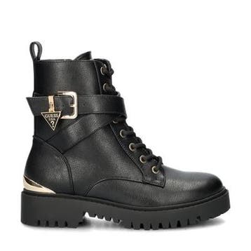 Guess Olsy bikerboots voor dames in het Zwart, Guess, Verzenden, Zwart, Lage of Enkellaarzen
