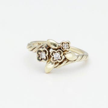Ring - 14 karaat Geel goud - Diamant, Sieraden, Tassen en Uiterlijk, Ringen, Nieuw