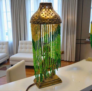 Oriental brass - Tafellamp - Messing, Glas - messing en glas, Antiek en Kunst