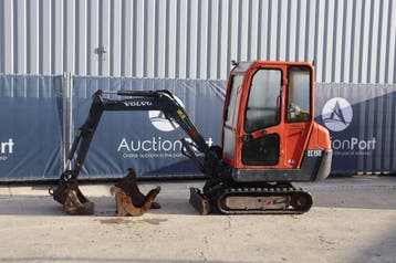 Veiling: Minigraver Volvo EC15B XTV Diesel 11kW 2006, Ophalen, Graafmachine