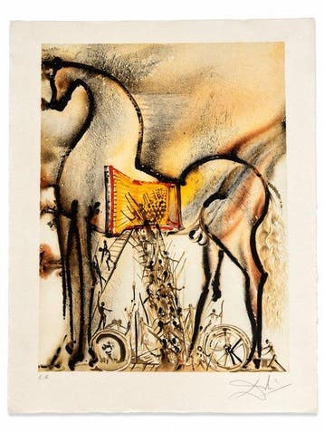 Salvador Dali (1904-1989) - Le cheval de Troie (Série les