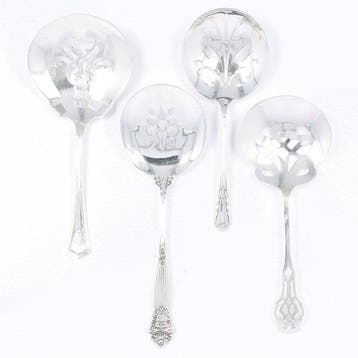 Sterling - Ca. 1875-1925 - Lepel (4) - .925 zilver, Antiek en Kunst