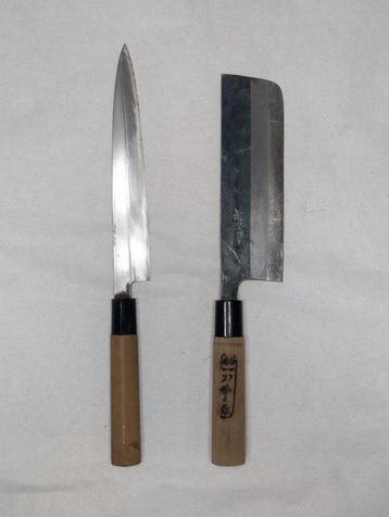 Keukenmes - Staal, Hout - Japan - Traditionele yanagiba- en