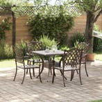 vidaXL Tuinset 5 pcs Brons Gegoten aluminium, Verzenden, Nieuw, Aluminium