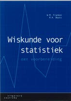 Wiskunde voor statistiek, 9789062833177, Verzenden, Zo goed als nieuw, HBO