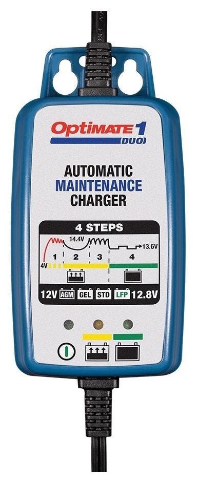 1 Duo acculader Optimate, Motoren, Kleding | Motorhelmen, Verzenden