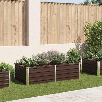 vidaXL Plantenbak verhoogd 160x80x45 cm gegalvaniseerd staal, 100 cm of meer, Verzenden, Nieuw, Metaal