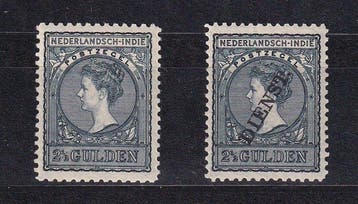 Nederlands-Indië - Wilhelmina - NVPH 59 en D27, Gestempeld