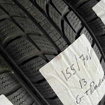 2 x GT Radial 155-70-13 Winterbanden 7mm, Gebruikt, 155 mm, 13 inch, Band(en)