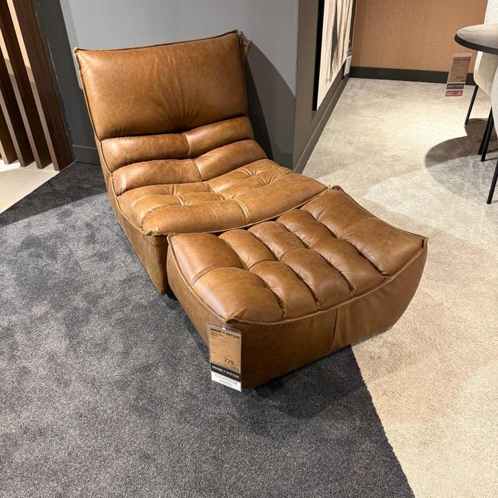 Fauteuil met hocker Dutchz 5000 - House of Dutchz, Huis en Inrichting, Fauteuils, 75 tot 100 cm, Nieuw, 50 tot 75 cm, Ophalen of Verzenden