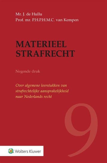Materieel strafrecht 9789013173512, Boeken, Studieboeken en Cursussen, Verzenden, Zo goed als nieuw