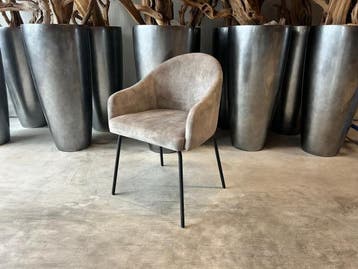 Veiling - Eetkamerstoel Bo (set van 4) Velvet - Velours - Li, Nieuw