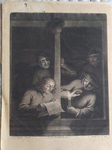 Adriaen van Ostade (1610-1685), d’après - Gravure ancienne