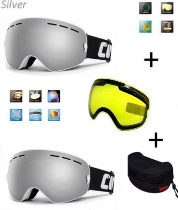 Ski Bril F Type 12 – Frameless Design met Extra Lens &, Sport en Fitness, Skiën en Langlaufen, Ophalen of Verzenden, Nieuw