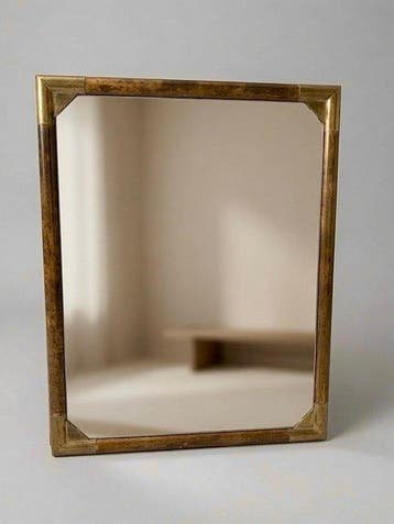 Spiegel- Messing- en schildpadstijl - Messing, Glas