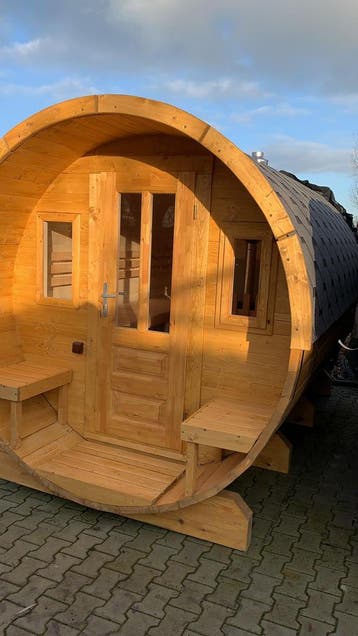 luxe degelijke barrel sauna en jacuzzi /hottubs hout en elec, Nieuw