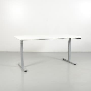 Zit-sta bureau Solidesk - 160 x 80 cm - Wit blad, Huis en Inrichting, Bureaus, Ophalen of Verzenden, Nieuw