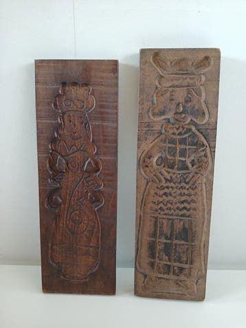 Mal (2) Antiek - Houten speculaasplanken