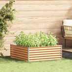 vidaXL Verhoogde plantenbak 98 x 100 x 36 cm Gegalvaniseerd, 100 cm of meer, Verzenden, Nieuw, Metaal