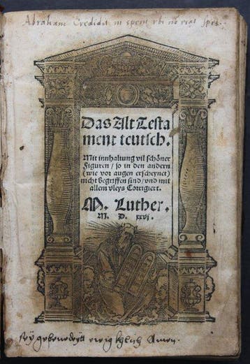 Das Alt Testament teutsch. Mit innhaltung vil schöner
