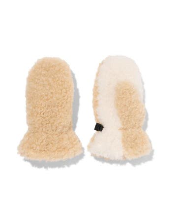HEMA Kinderwanten teddy lichtbruin, Verzenden, Nieuw