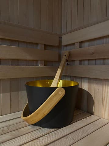 Opgietemmer zwart/goud met houten draaghendel, Verzenden, Nieuw