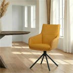 Leren draaibare eetkamerstoel Fancy Duo, Huis en Inrichting, Stoelen, Ophalen of Verzenden, Nieuw, Leer, Industrieel, Modern, Scandinavisch