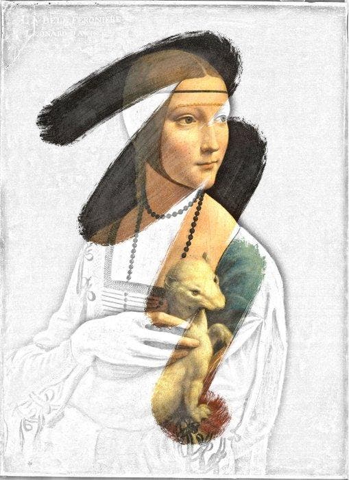 Santicri - Visual Odyssey, La Dama con lErmellino, Antiek en Kunst, Kunst | Designobjecten