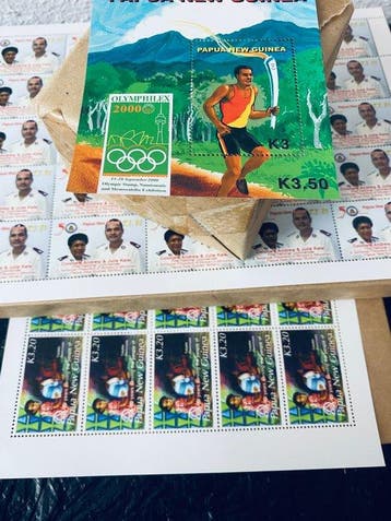 Papoea-Nieuw-Guinea - Originele Verpakkingen Velletjes(400), Gestempeld